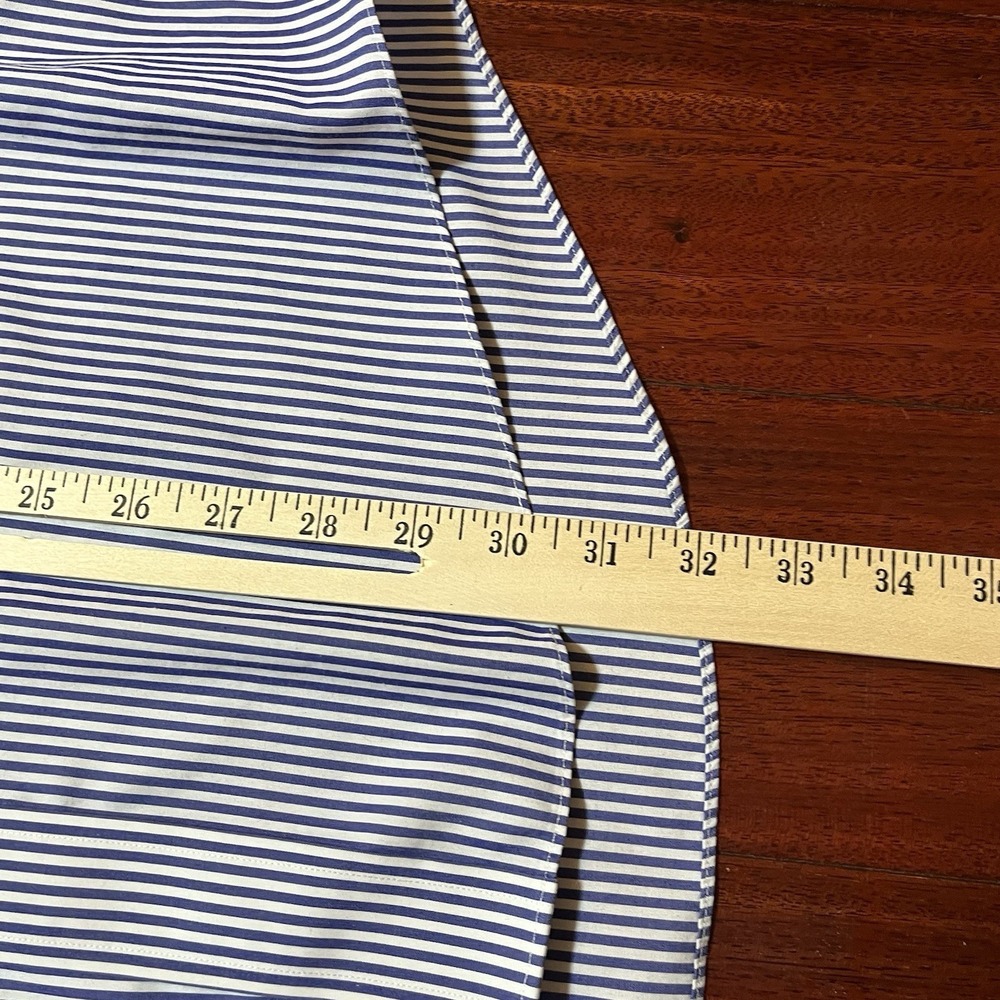 Brooks Brothers Shirt Men 17 34 Blue White Plaid Check Milano Button Down Oxford - Picture 8 of 10